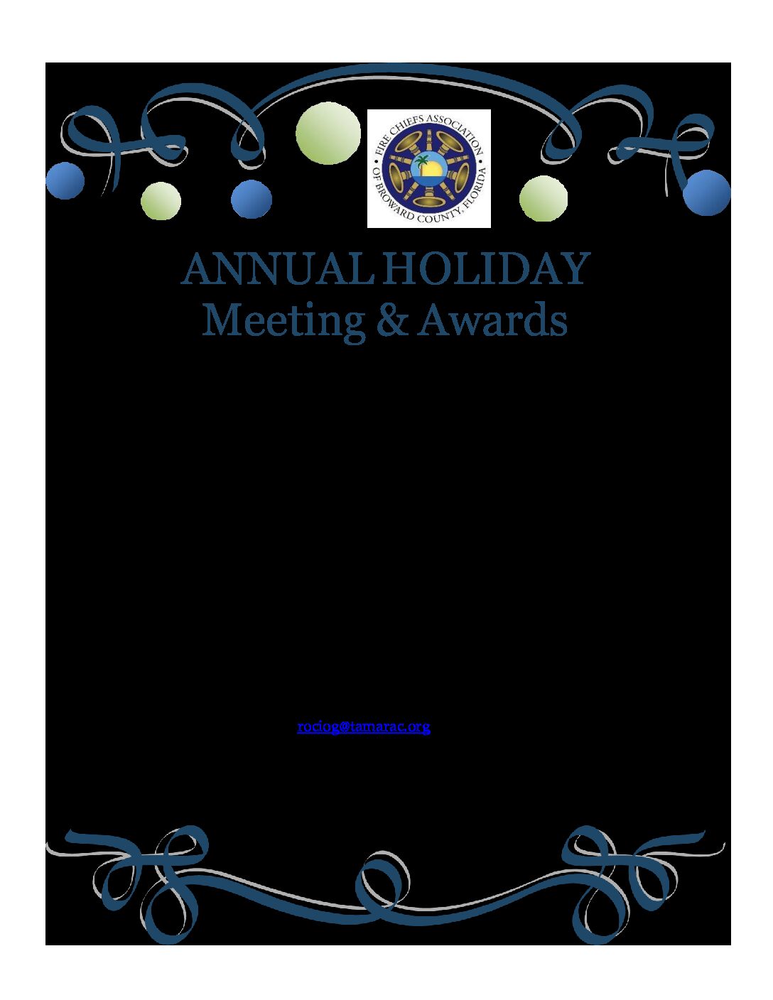2021 ANNUAL HOLIDAY MEETING & AWARDS